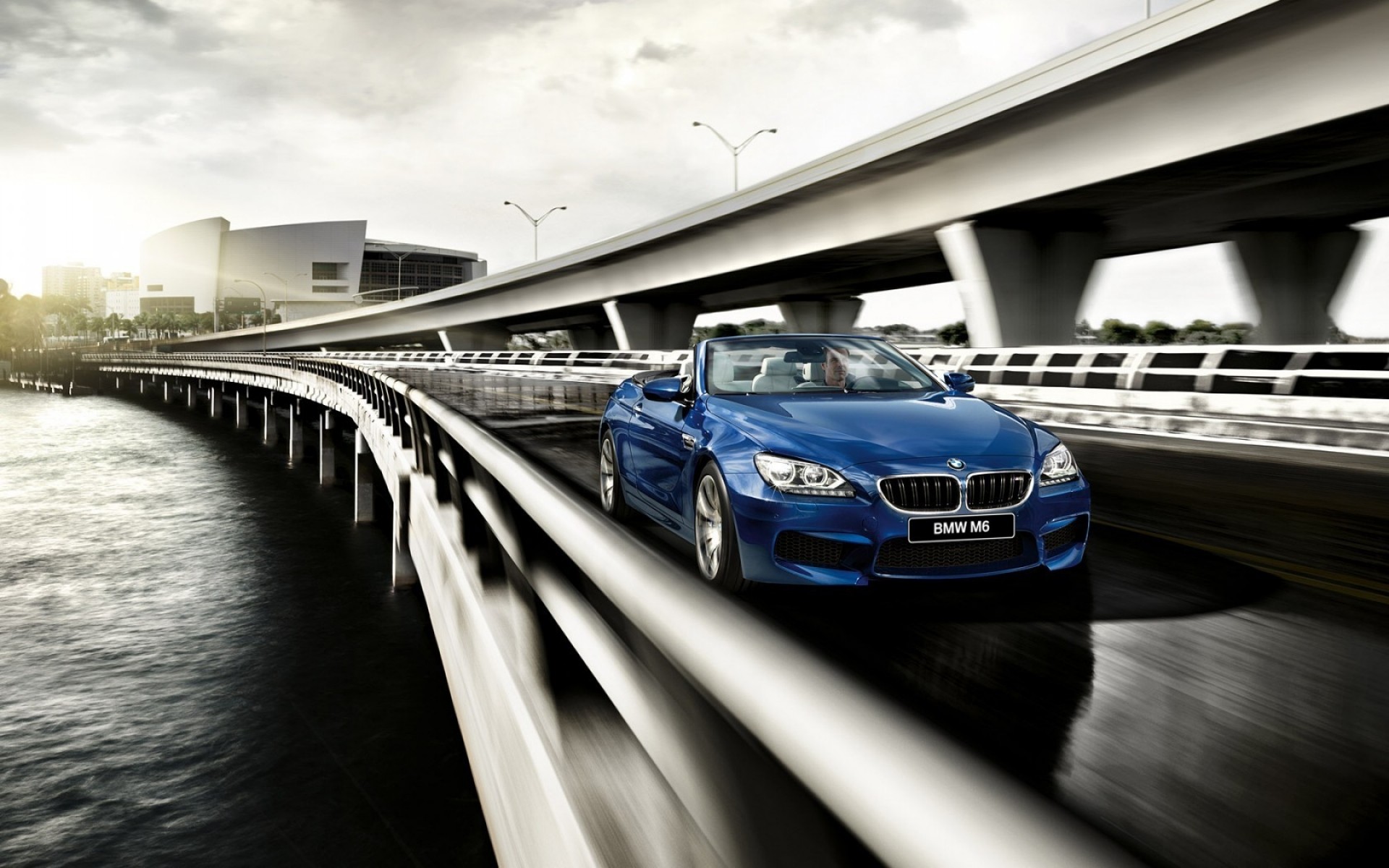 bmw transportation system blur travel bridge car street