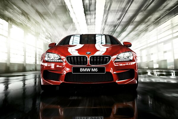 BMW rouge dans le traitement graphique