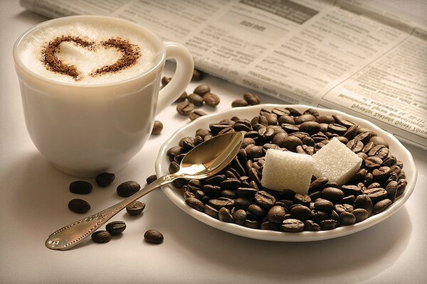 Coffee beans, the aroma of good morning