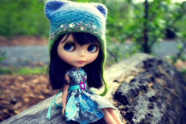 Cute doll outdoors