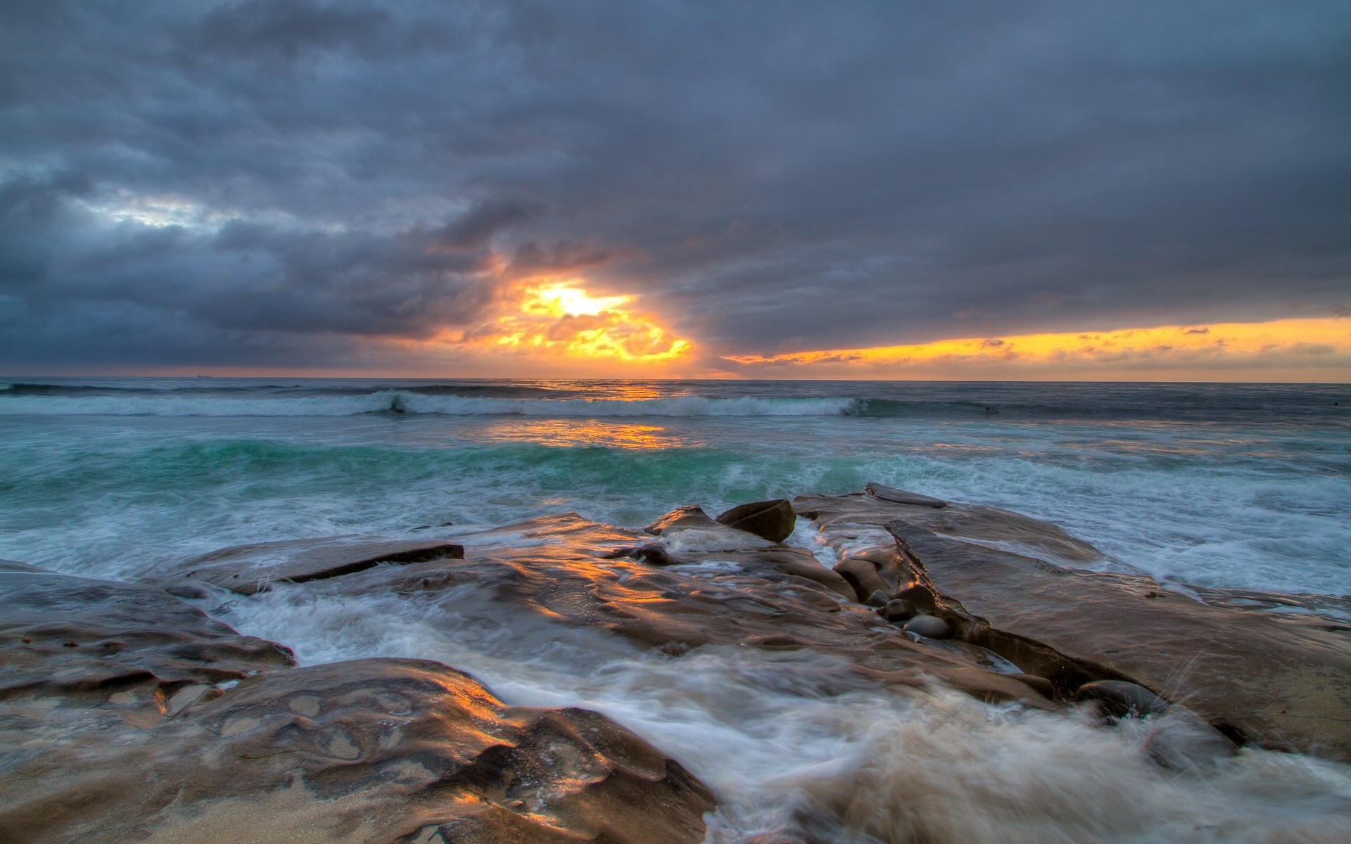 landscapes water sunset beach ocean sea seashore sun surf seascape dawn dusk travel evening sand wave sky landscape fair weather stones waves light clouds background