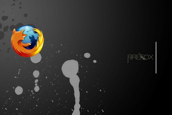 Firefox-Browser. Logo auf dunklem Hintergrund