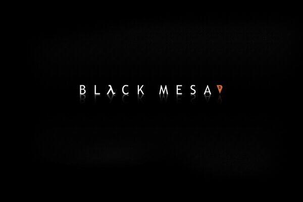 Inschrift black mesa auf schwarzem Hintergrund