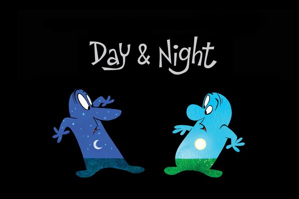 Day and night: an interesting educational cartoon