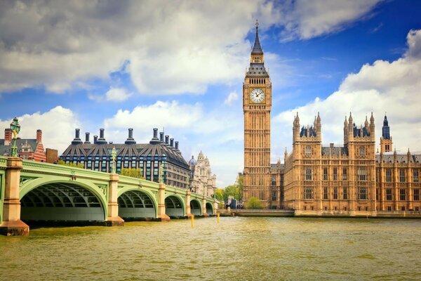 Ancient architecture on the river bank