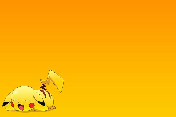 Background for a computer with Pikachu