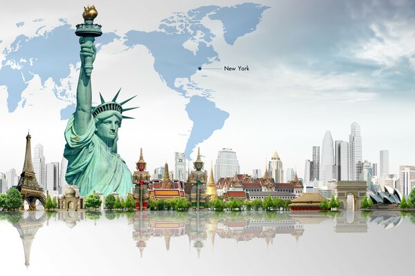 New York Statue of Liberty Map