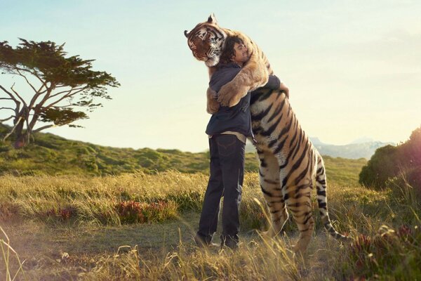 Amore della fauna selvatica con l uomo