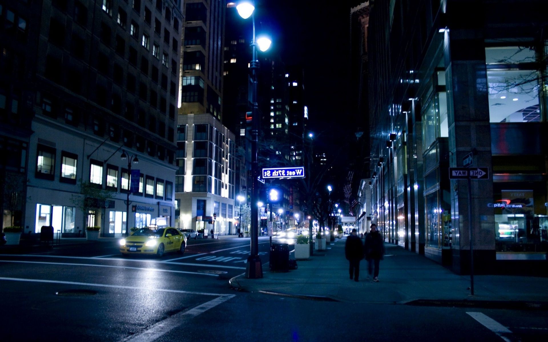 Нью - Йорк панорама освещение ночь бесплатно