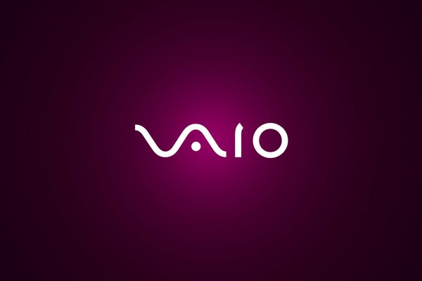 Надпись vaio на сиреневом фоне