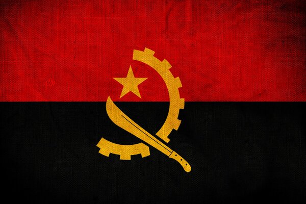 Черно-красный флаг анголы