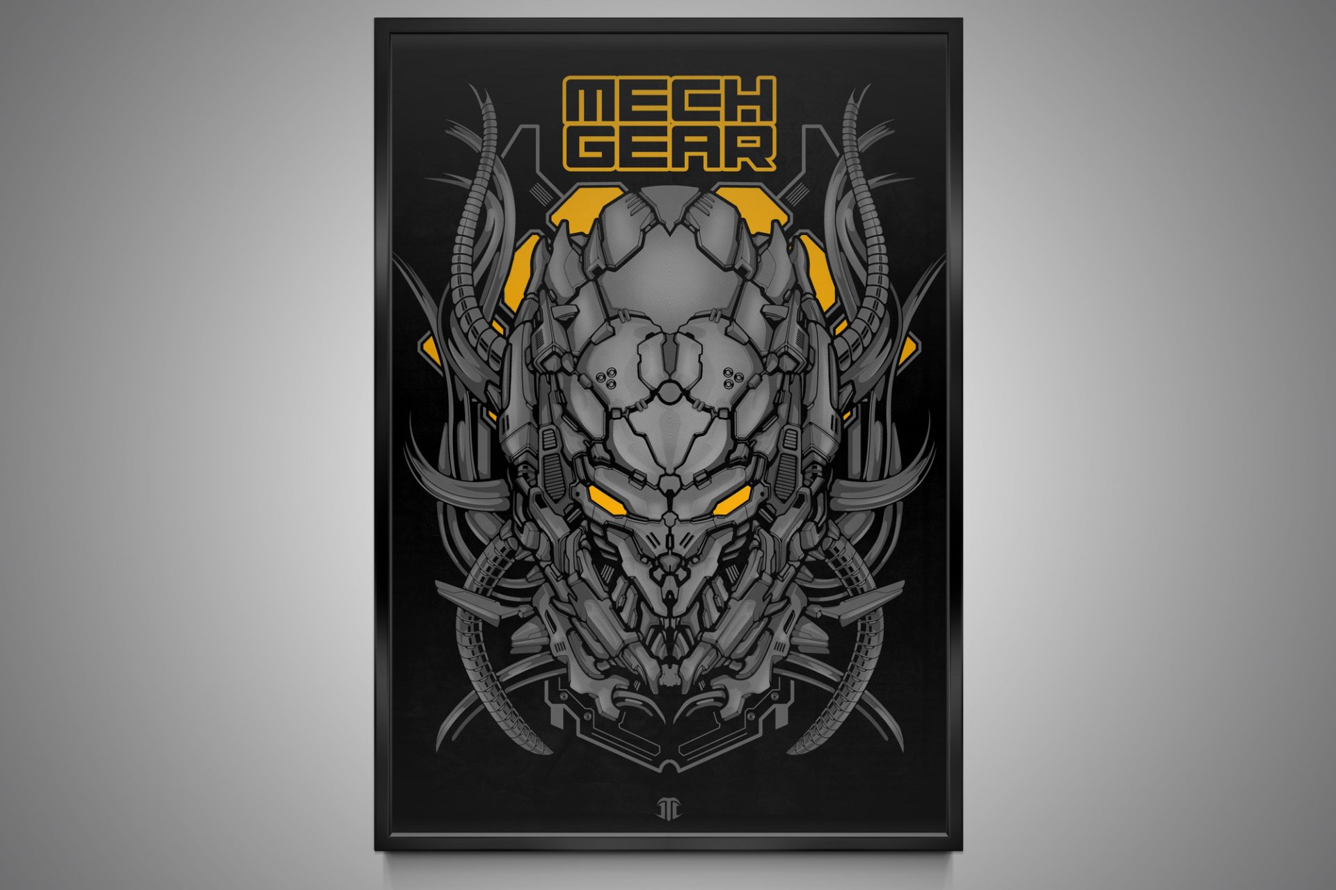 mechgear робот киборг металл принт рисунок печати креатив