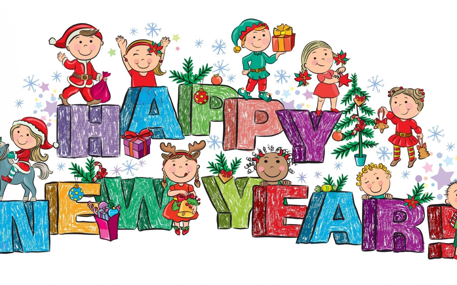 new year child illustration sketch toy fun christmas vector cute gift girl little