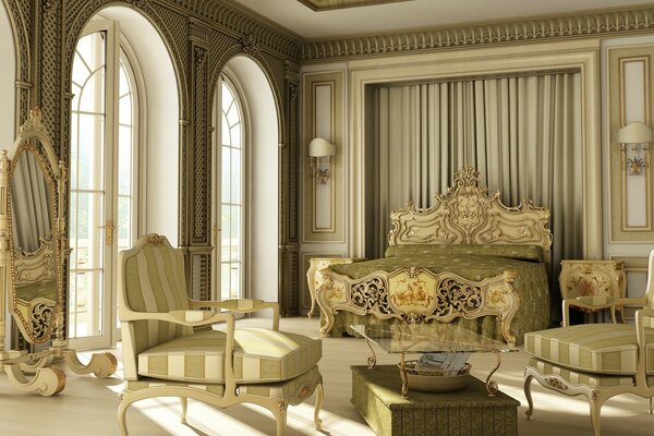 Interior in classic furniture style