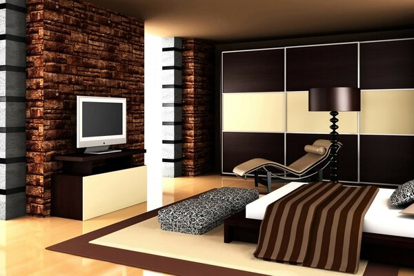 Modern interior items. Indoor furniture