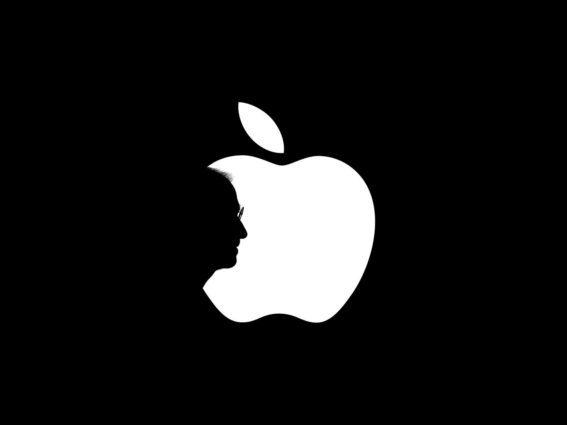 apple mond silhouette natur kunst dunkel desktop ein monochrom schatten