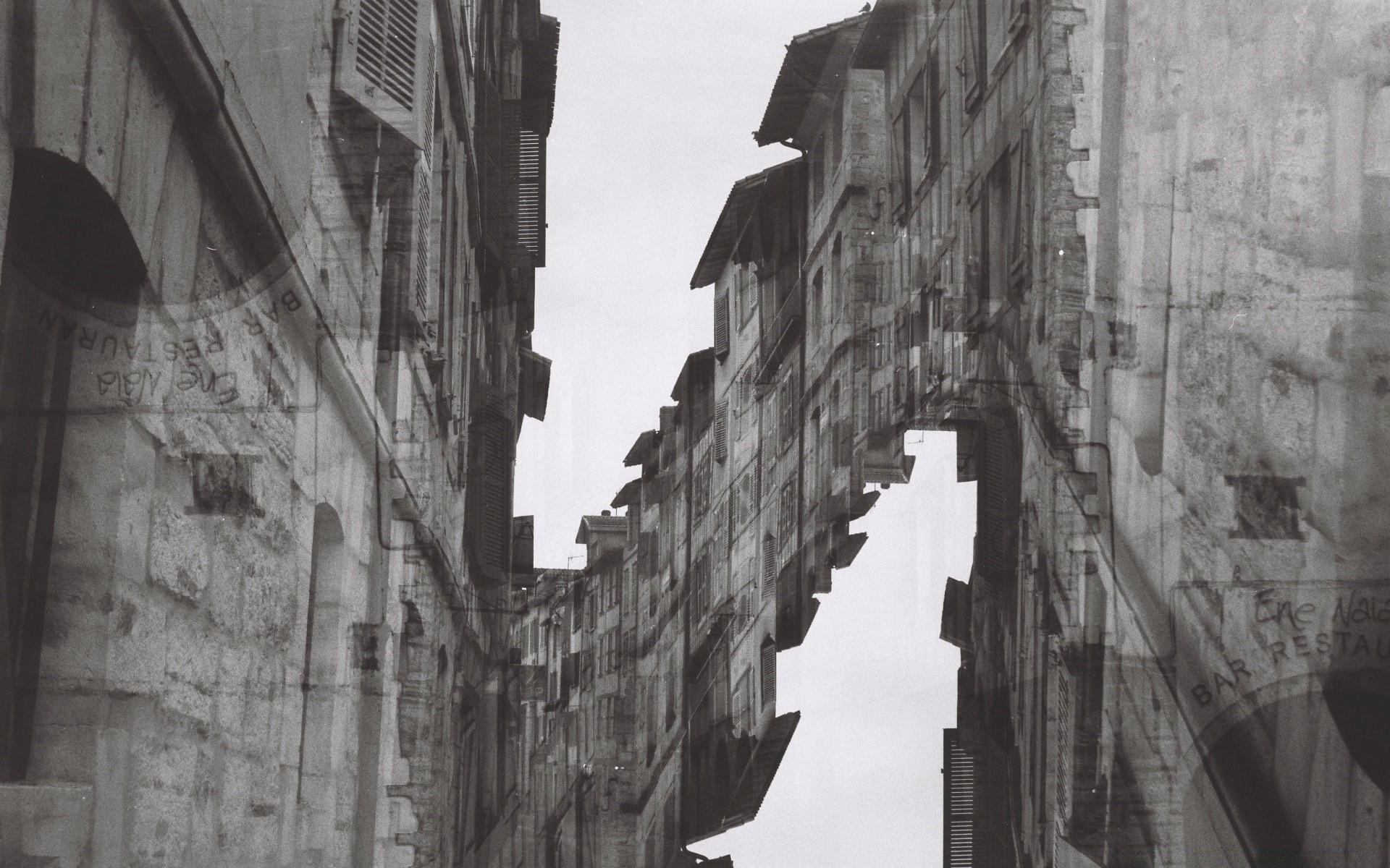 noir et blanc architecture rue maison ville voyage monochrome en plein air vieux art