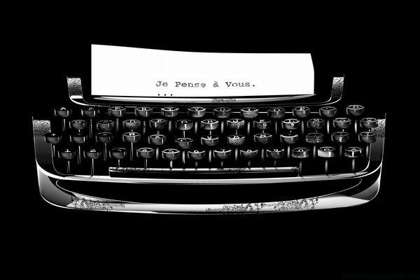 Old black typewriter