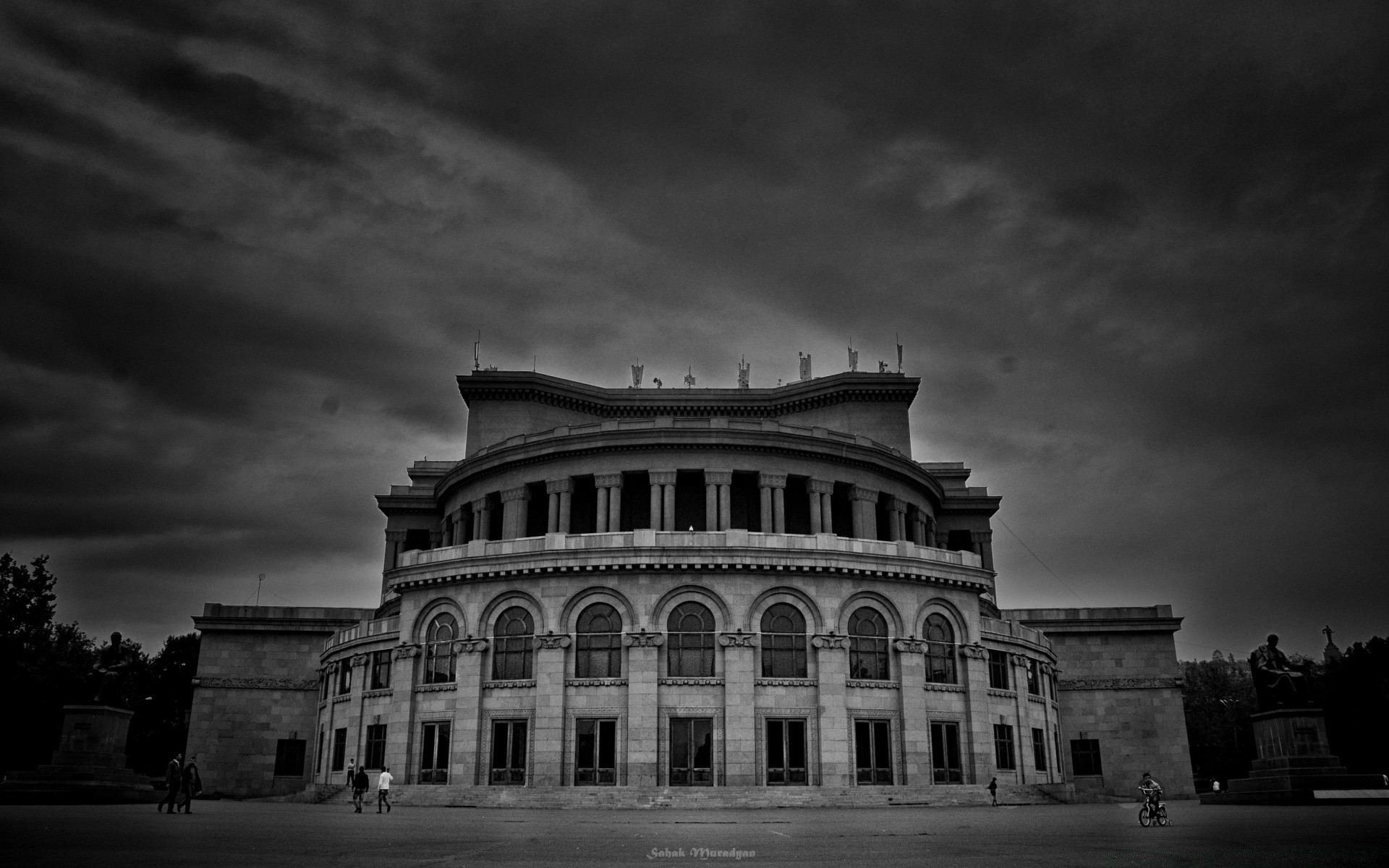 schwarz /weiß architektur reisen monochrom haus himmel stadt kunst im freien