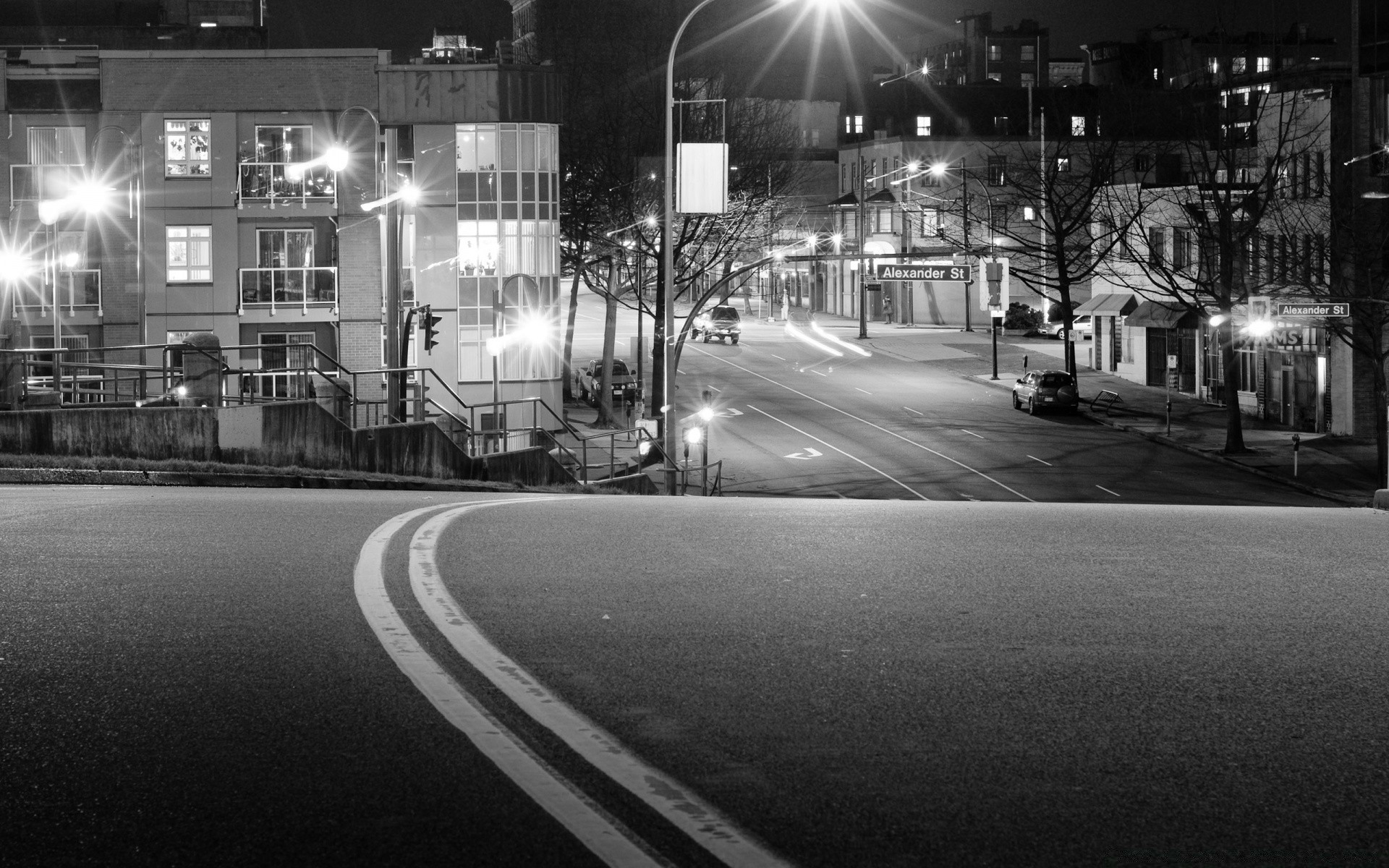 bianco e nero strada auto sfocatura strada sistema di trasporto monocromatico traffico città autobus autostrada urbano centro città auto viaggi luce fotografia