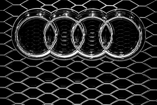 Black and white Audi steel grille design