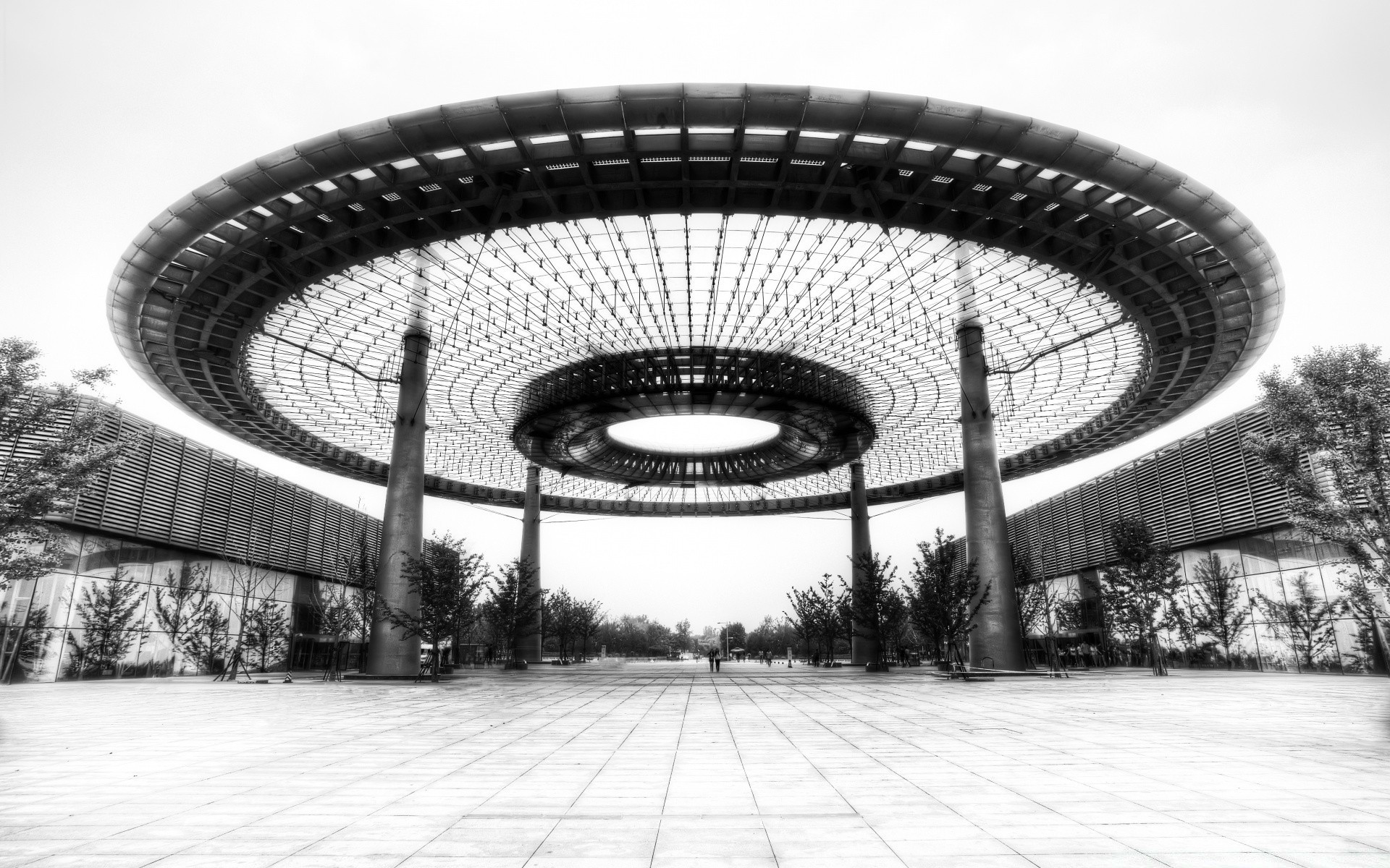 schwarz/weiß architektur reisen urlaub im freien park modern stadt städtisch monochrom haus stadion urlaub himmel bau