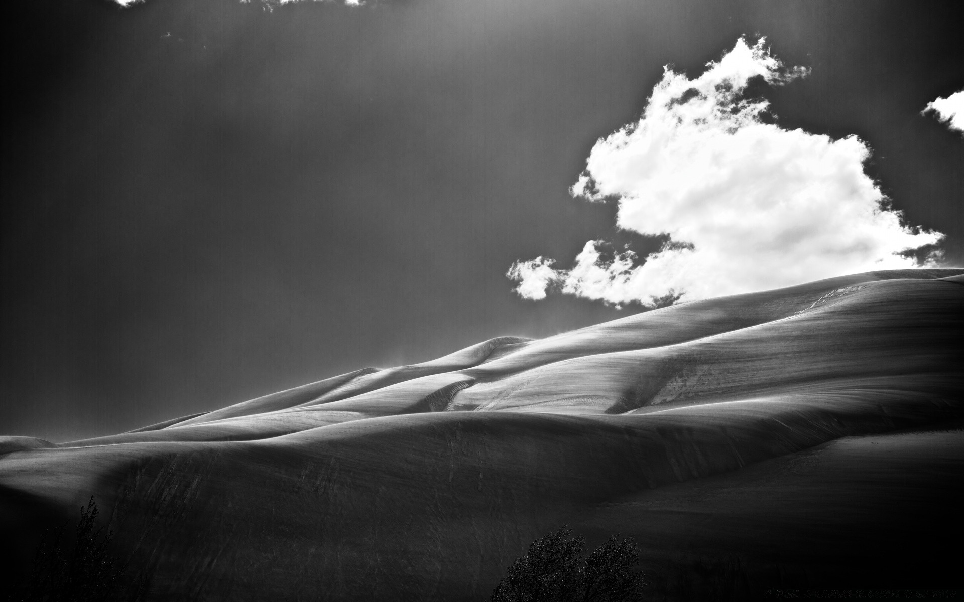 bianco e nero paesaggio tramonto cielo monocromatico luce alba sole natura tempesta albero sera montagna viaggi deserto nebbia