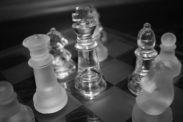 Schach-Strategie der Königin und des Ritters