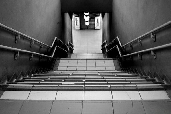Black and white photo of stairs