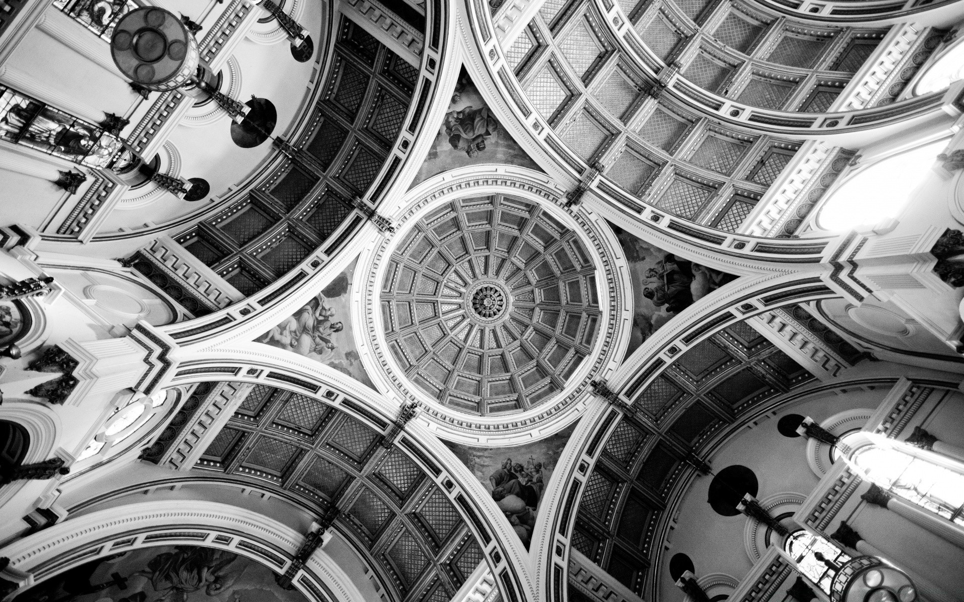 black and white architecture travel indoors city