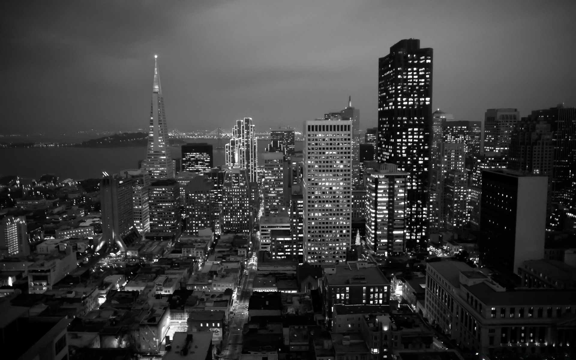 noir et blanc ville gratte-ciel skyline ville architecture centre-ville voyage bureau maison tour urbain haut monochrome crépuscule ciel affaires