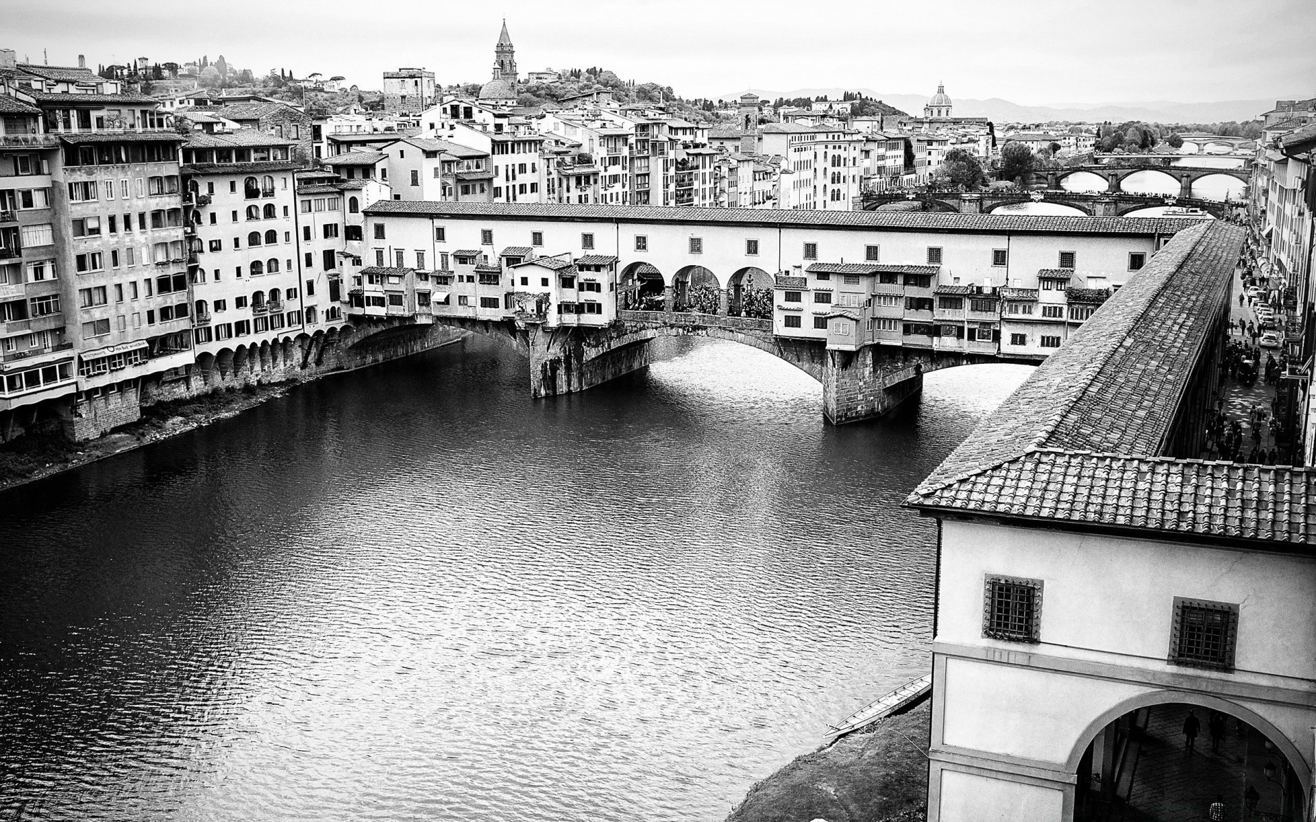 noir et blanc eau architecture rivière pont voyage ville maison à l extérieur ville système de transport