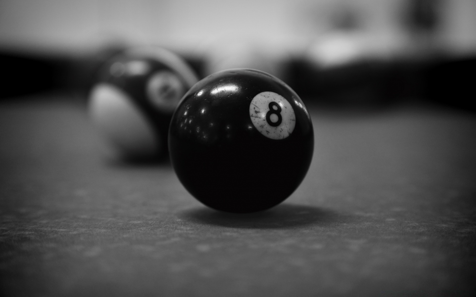 black and white monochrome still life snooker blur dof table pool dark wood recreation