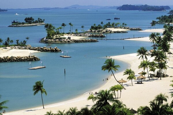 Image of small islands with palm trees