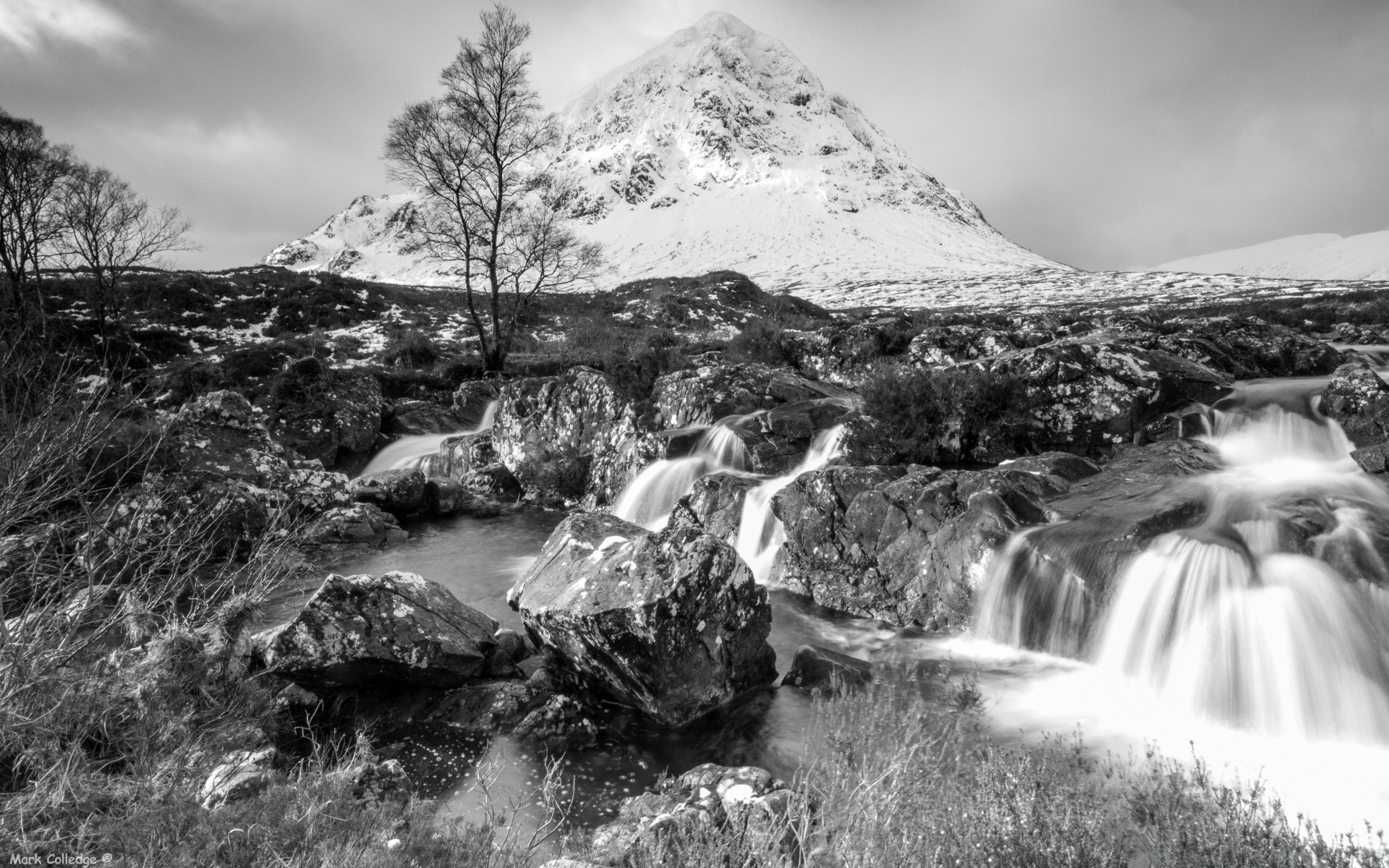 black and white water landscape nature travel river outdoors rock mountain waterfall tree stream scenic wood