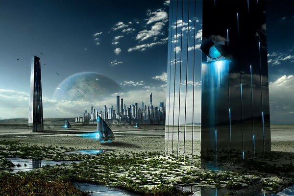 Architecture fantastique dans le monde de l espace