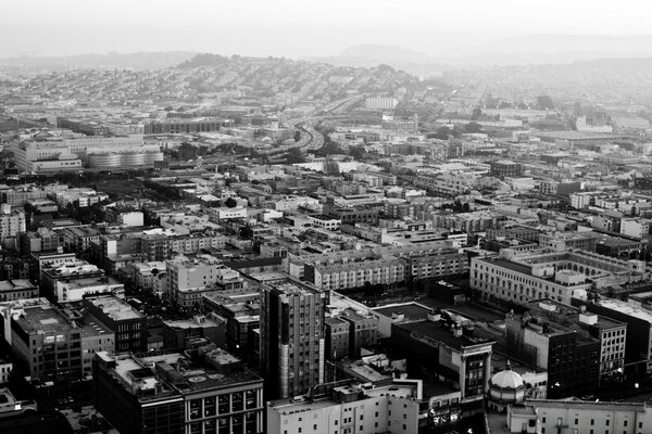 Photo en noir et blanc de l architecture de la ville