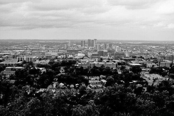 Ville en noir et blanc