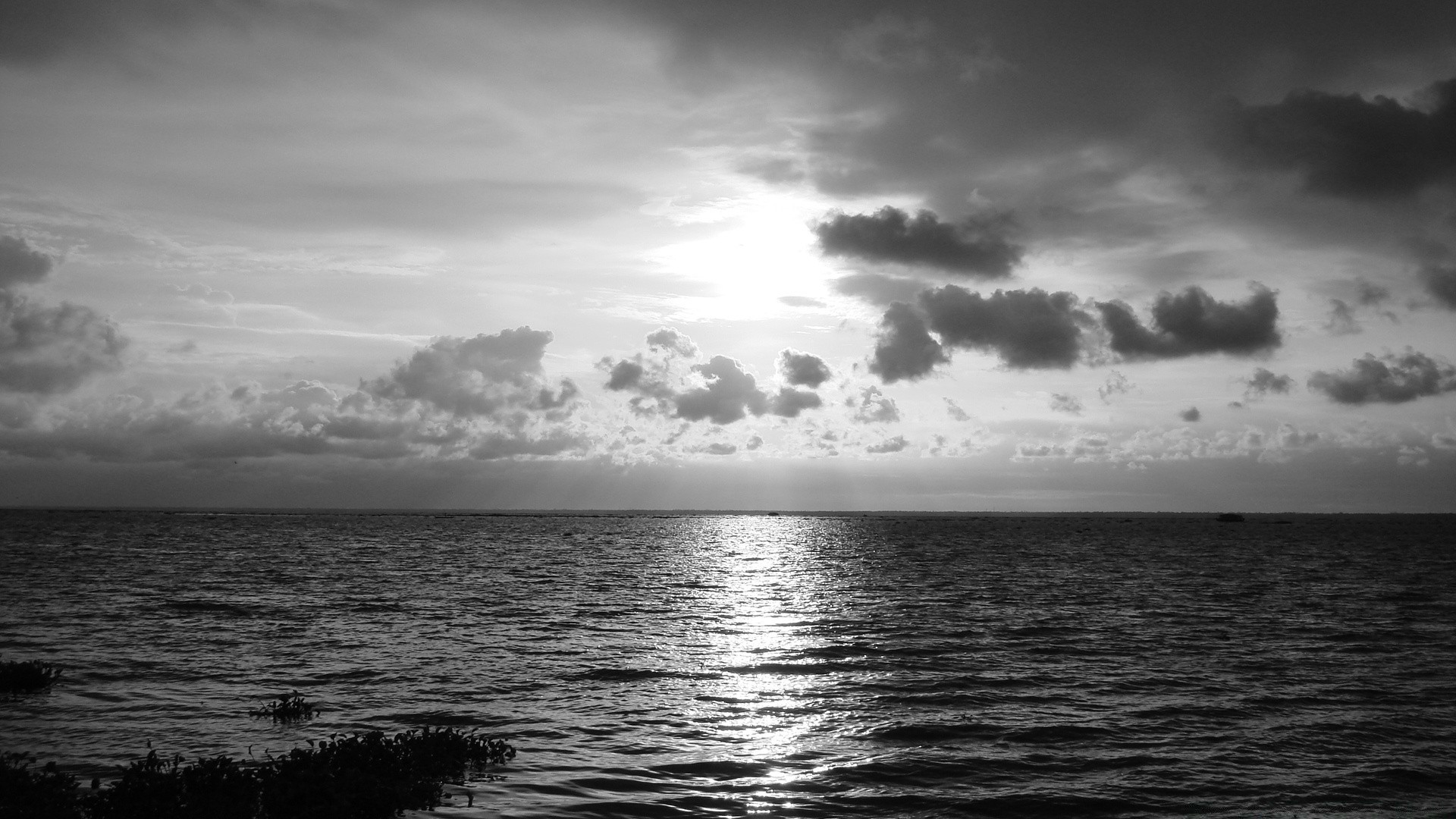 black and white water sea monochrome ocean beach landscape nature sunset seascape sky