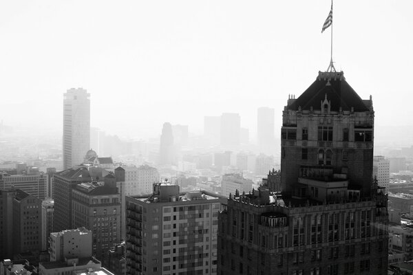 Arquitectura en blanco y negro de la ciudad