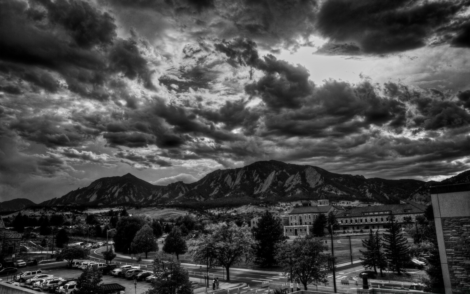 black and white mountain monochrome travel landscape storm sunset sky tree nature water