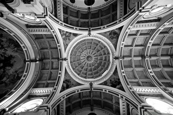 Architecture in black and white image