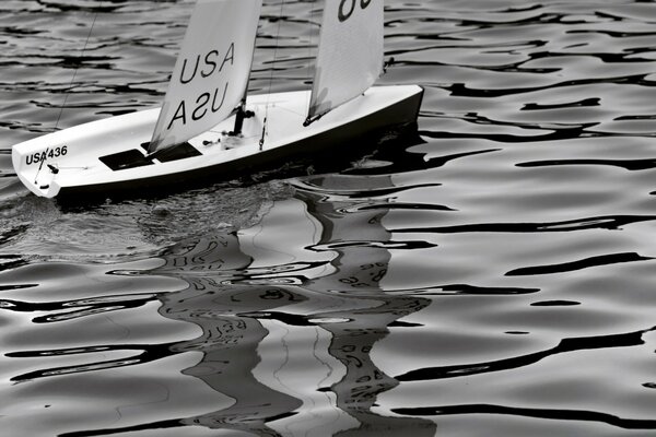 Sailing boat on the water