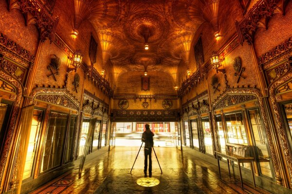 The Amber Room and the man in the center
