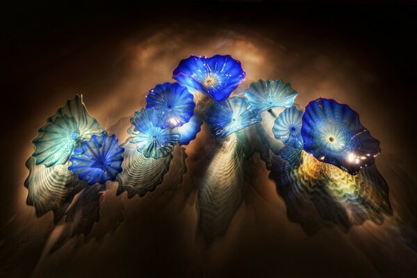 Kunst in blauen Farben