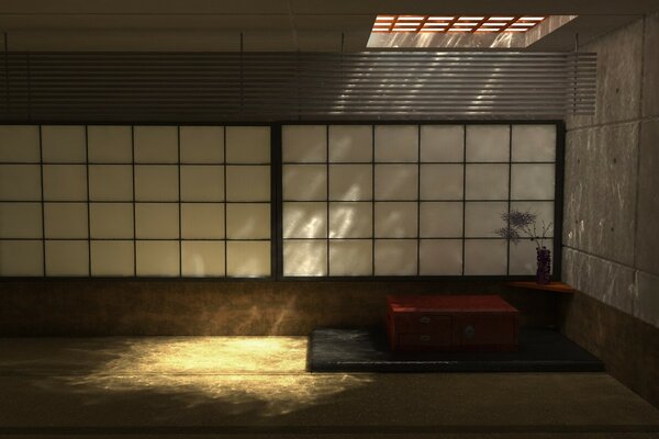The uncomfortable dark room of the room