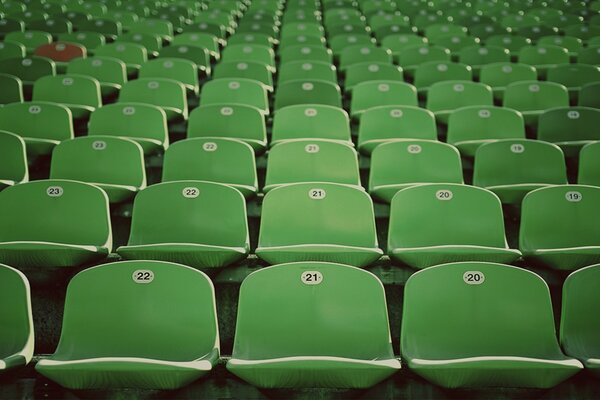 The green stands are still free of spectators