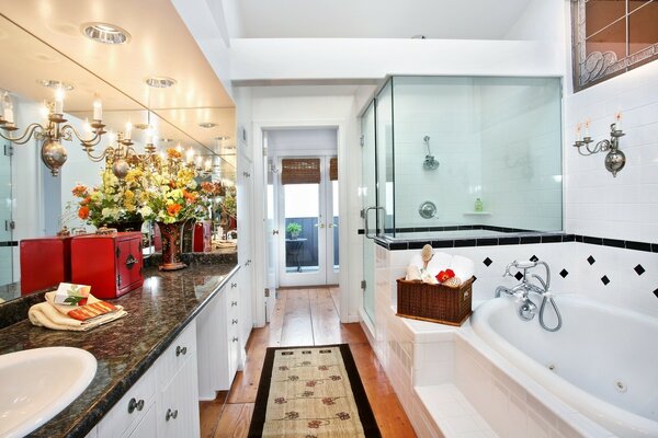 Bathroom with a stylish interior