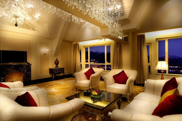Schönes Wohnzimmer Interieur