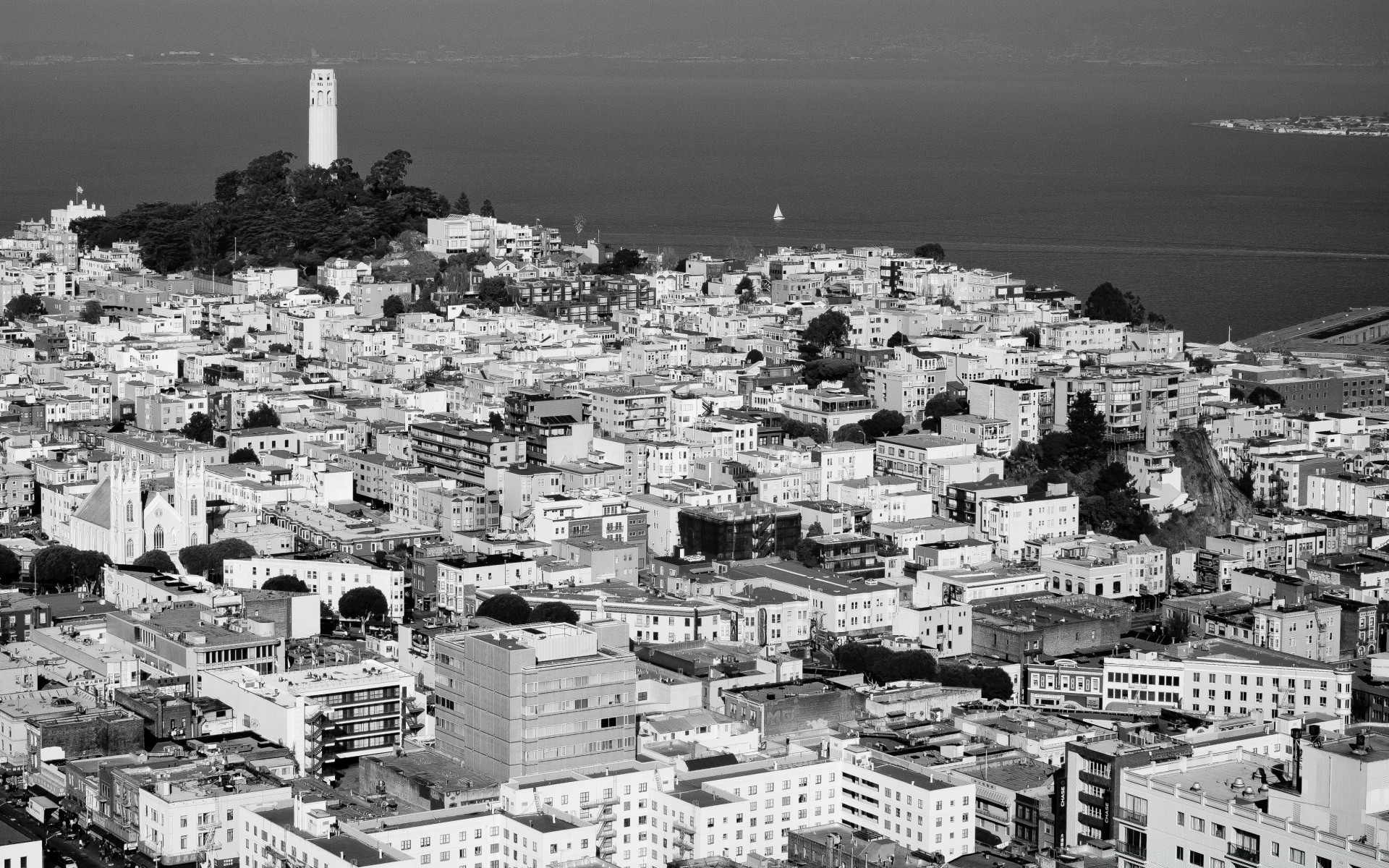 black and white city cityscape architecture skyline travel sight aerial urban town panoramic building panorama skyscraper outdoors house horizontal